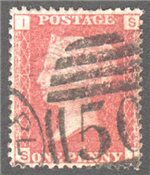 Great Britain Scott 33 Used Plate 174 - SI